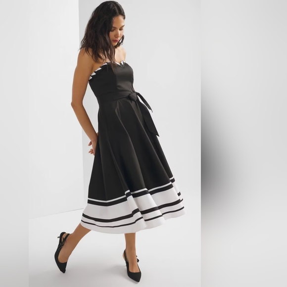 NWT White House Black Market Strapless Sweetheart Fit-N-Flare Dress Size 12 P - Picture 8 of 8